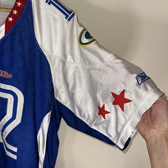 Aaron Rodgers 2010 Pro Bowl NFL Green Bay Packers Reebok Jersey Size 48 All Star - Picture 4 of 9